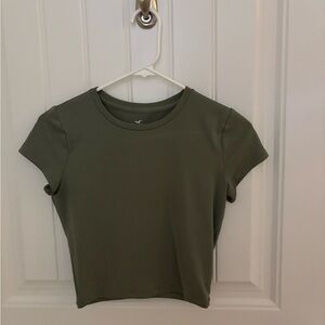 Hollister Olive Green Crop Top